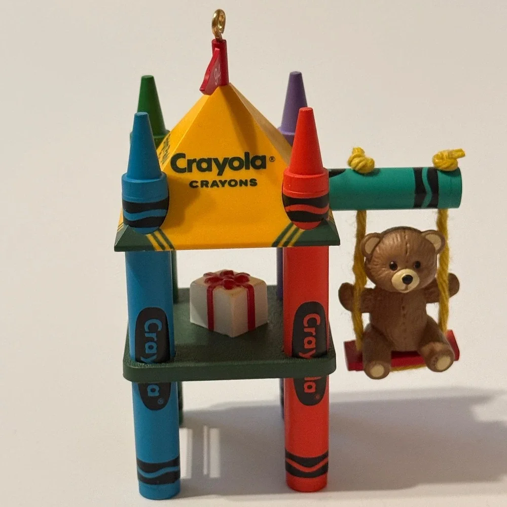 Hallmark Keepsake Crayola Crayon Ornaments Lot 1989-1997 Collector Series 7pc